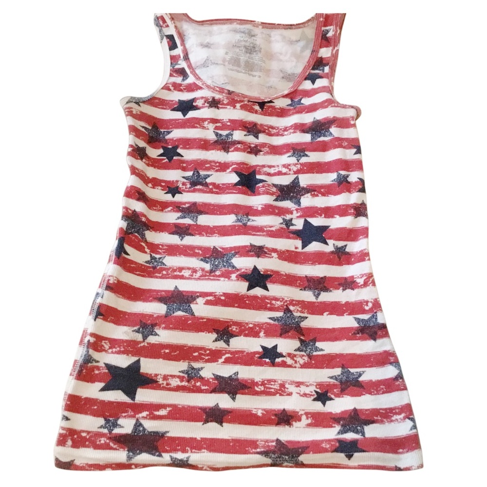 FADED GLORY Stars & Stripes Tank Top